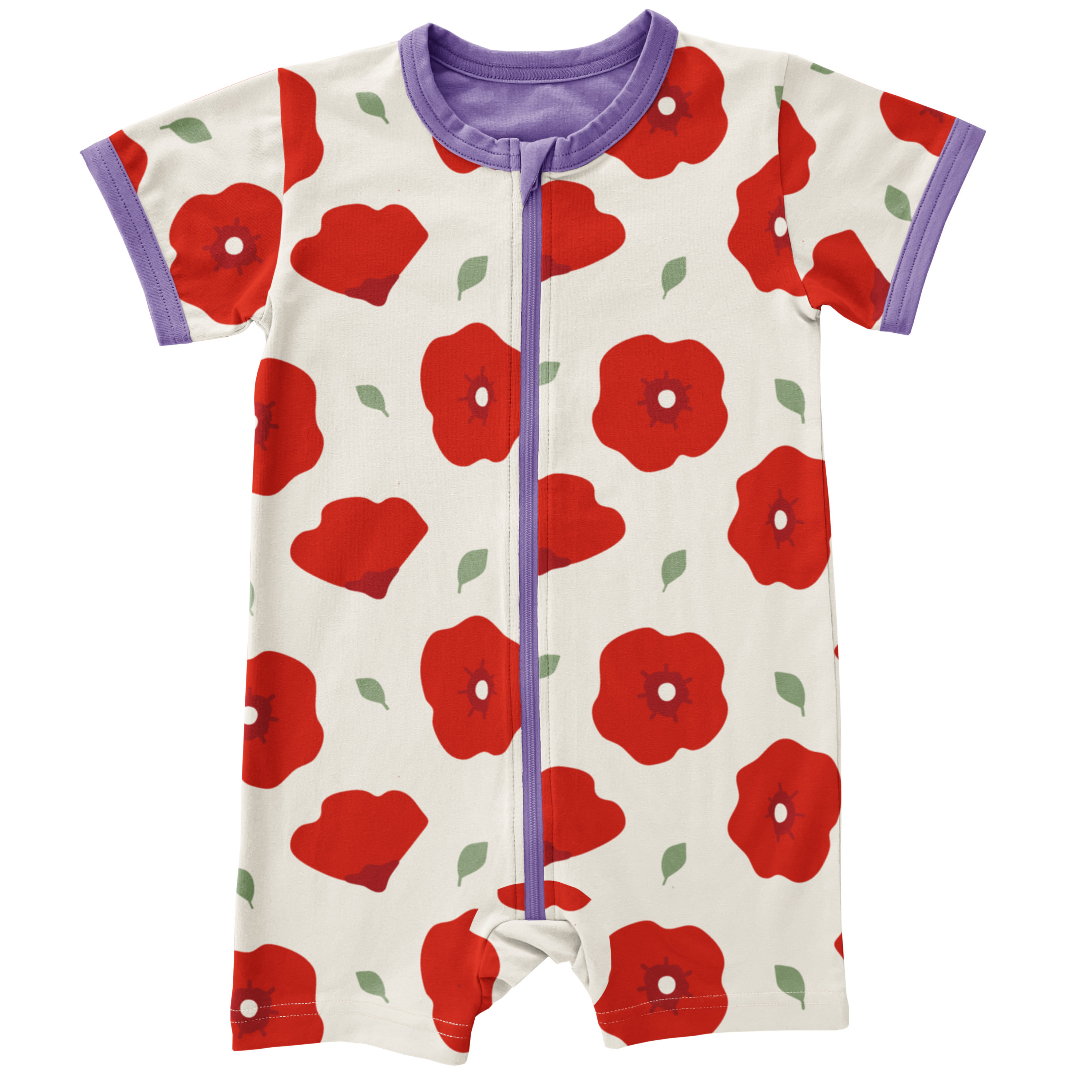Rompersuit Zipper SS POPPY