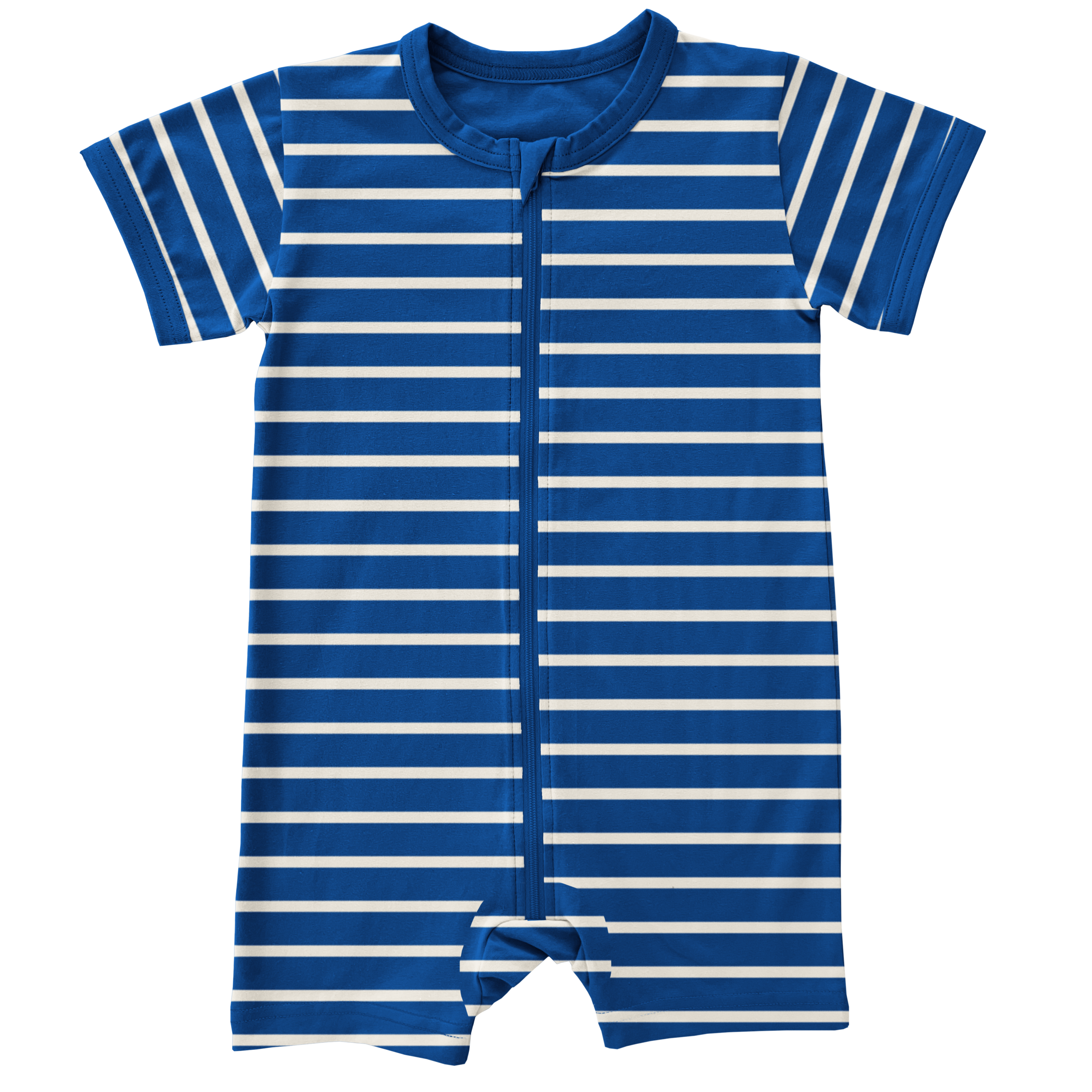 Rompersuit Zipper SS Stripes STRIPES BLUE