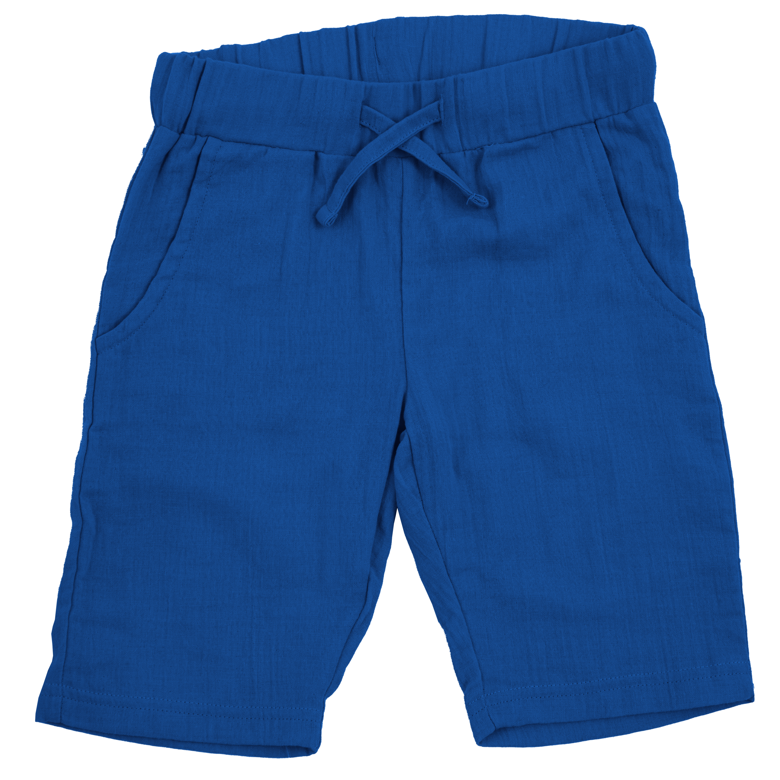 Shorts Knee Muslin Solid BLUE