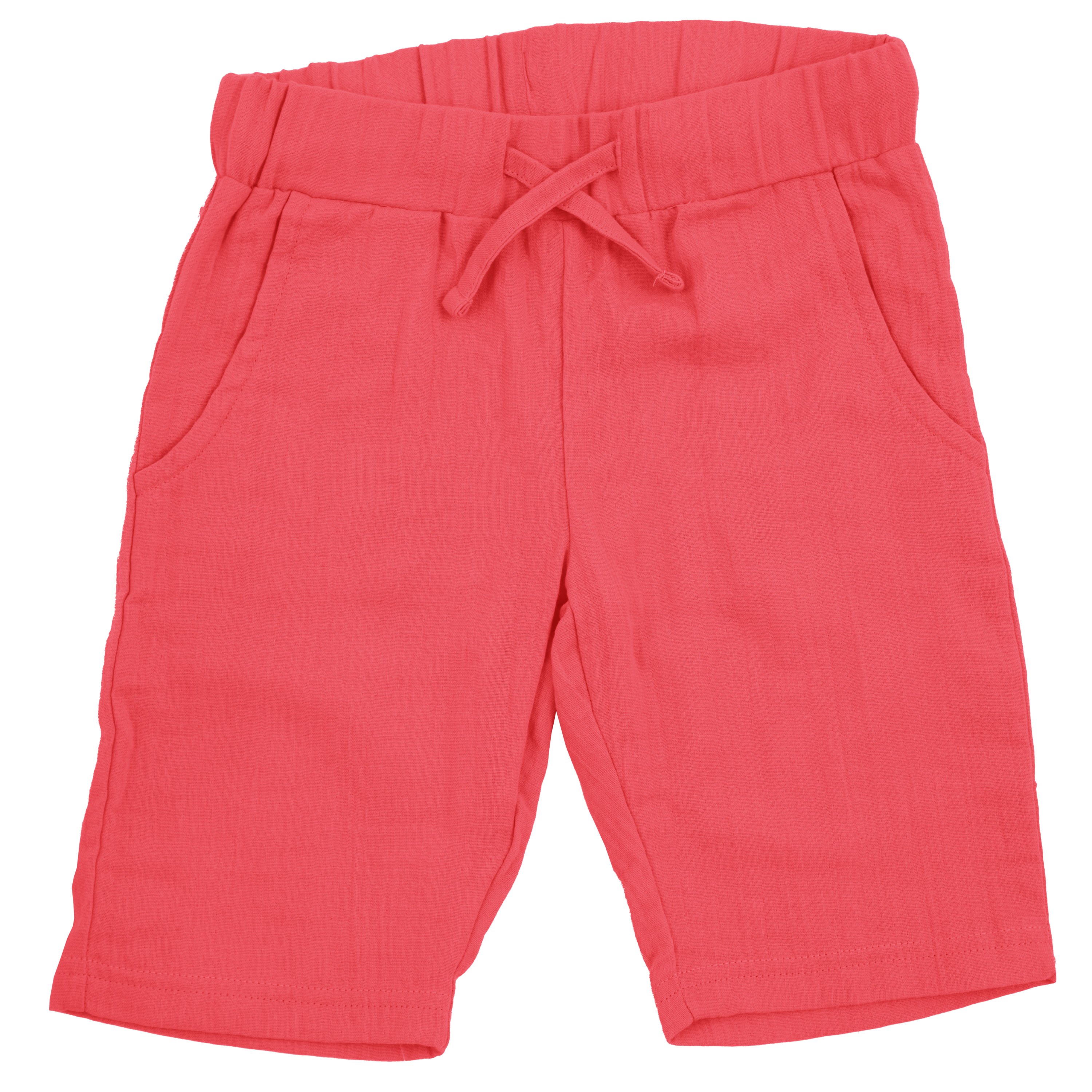 Shorts Knee Muslin Solid RED